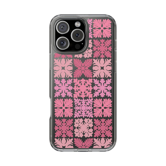 Clear Pink Hawaiian Quilt Standard