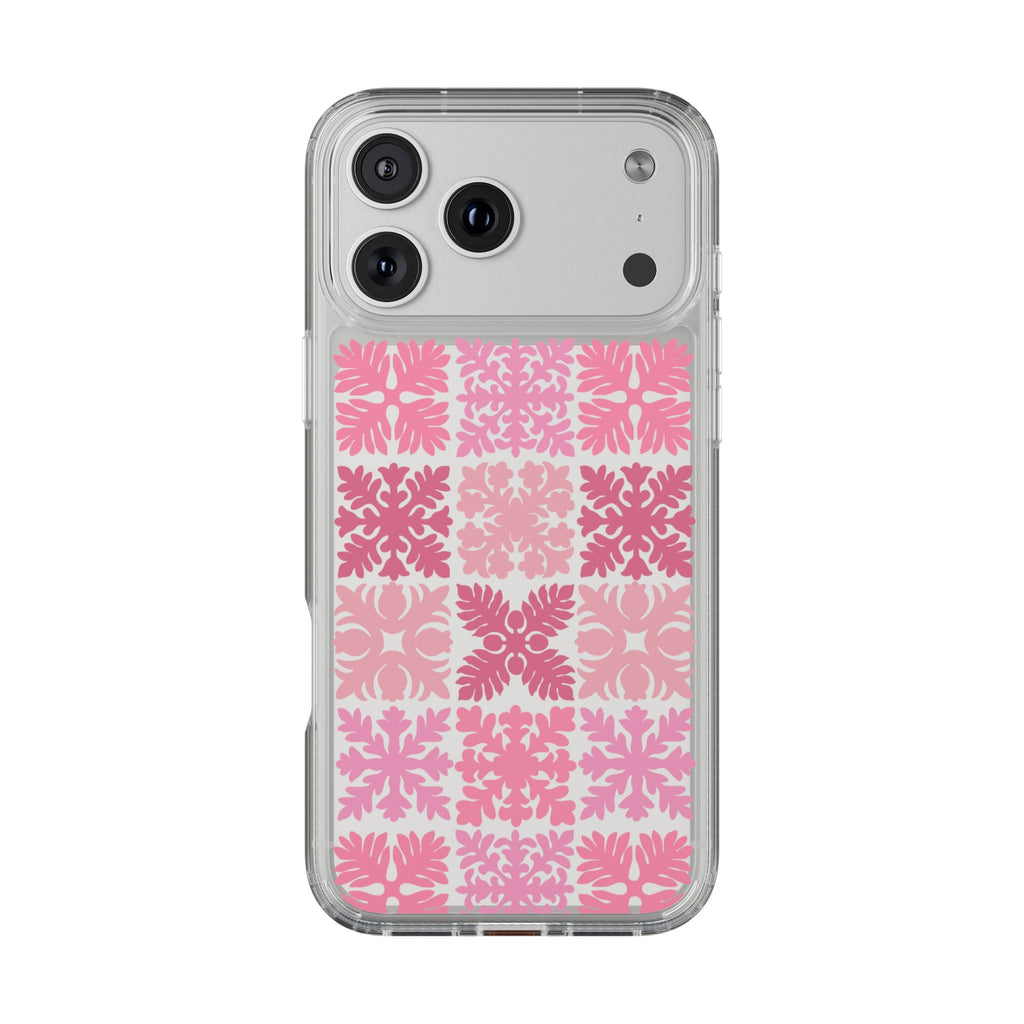 Clear Pink Hawaiian Quilt Standard