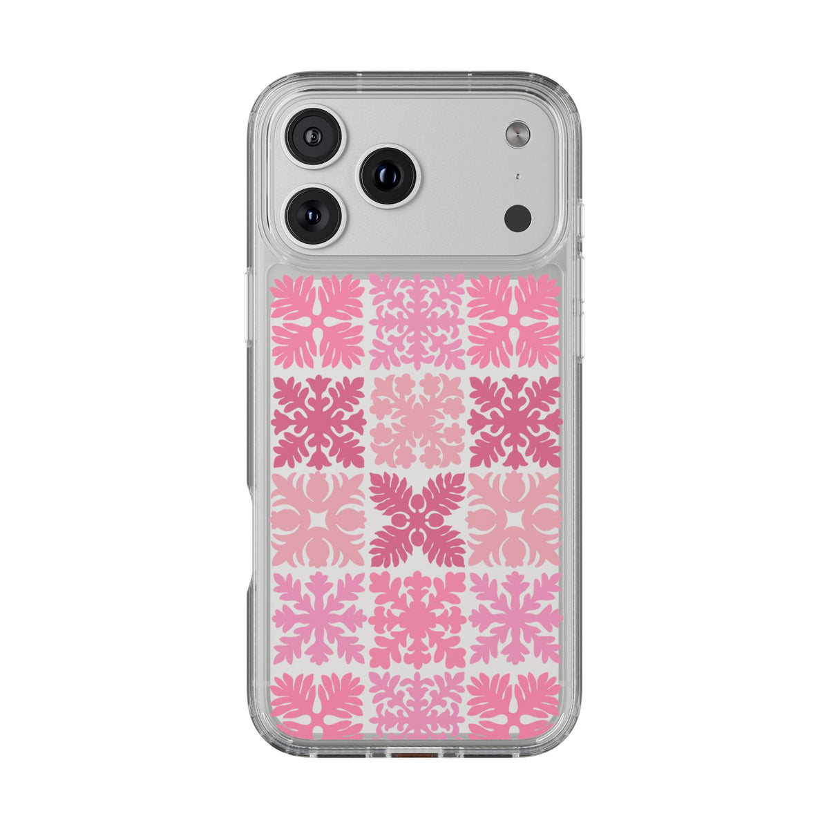 Clear Pink Hawaiian Quilt Standard