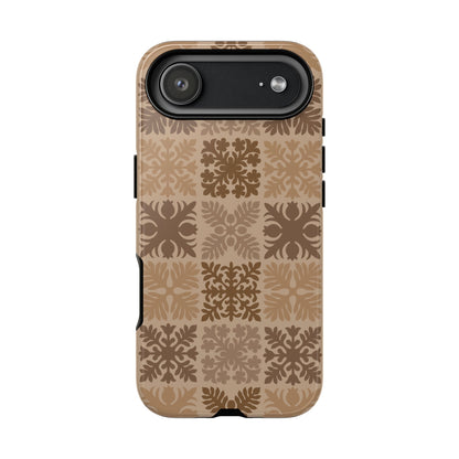Light Brown Hawaiian Quilt Standard