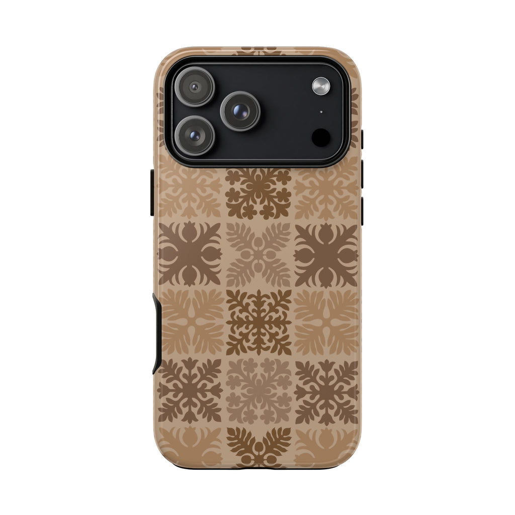 Light Brown Hawaiian Quilt Standard