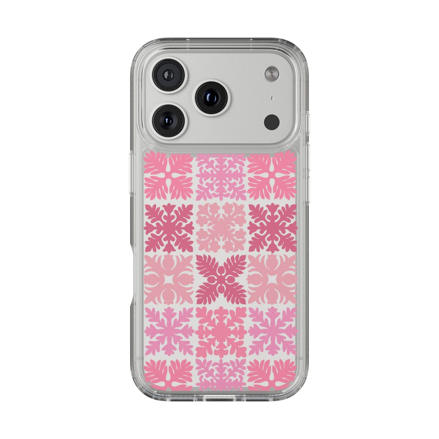 Clear Pink Hawaiian Quilt Standard