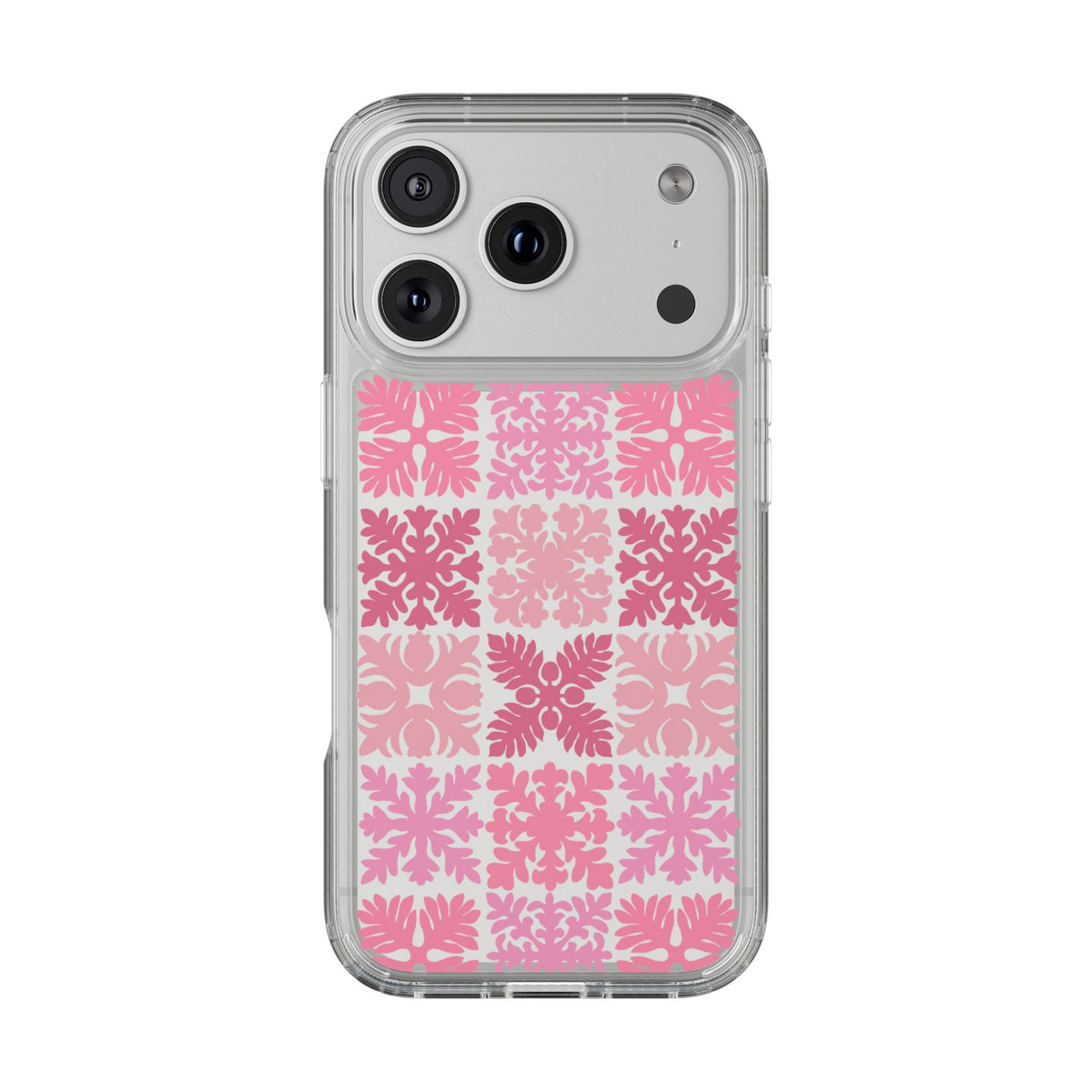 Clear Pink Hawaiian Quilt Standard