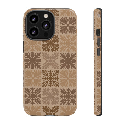 Light Brown Hawaiian Quilt Standard