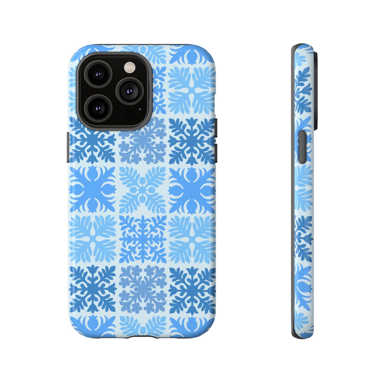 Light Blue Hawaiian Quilt Standard