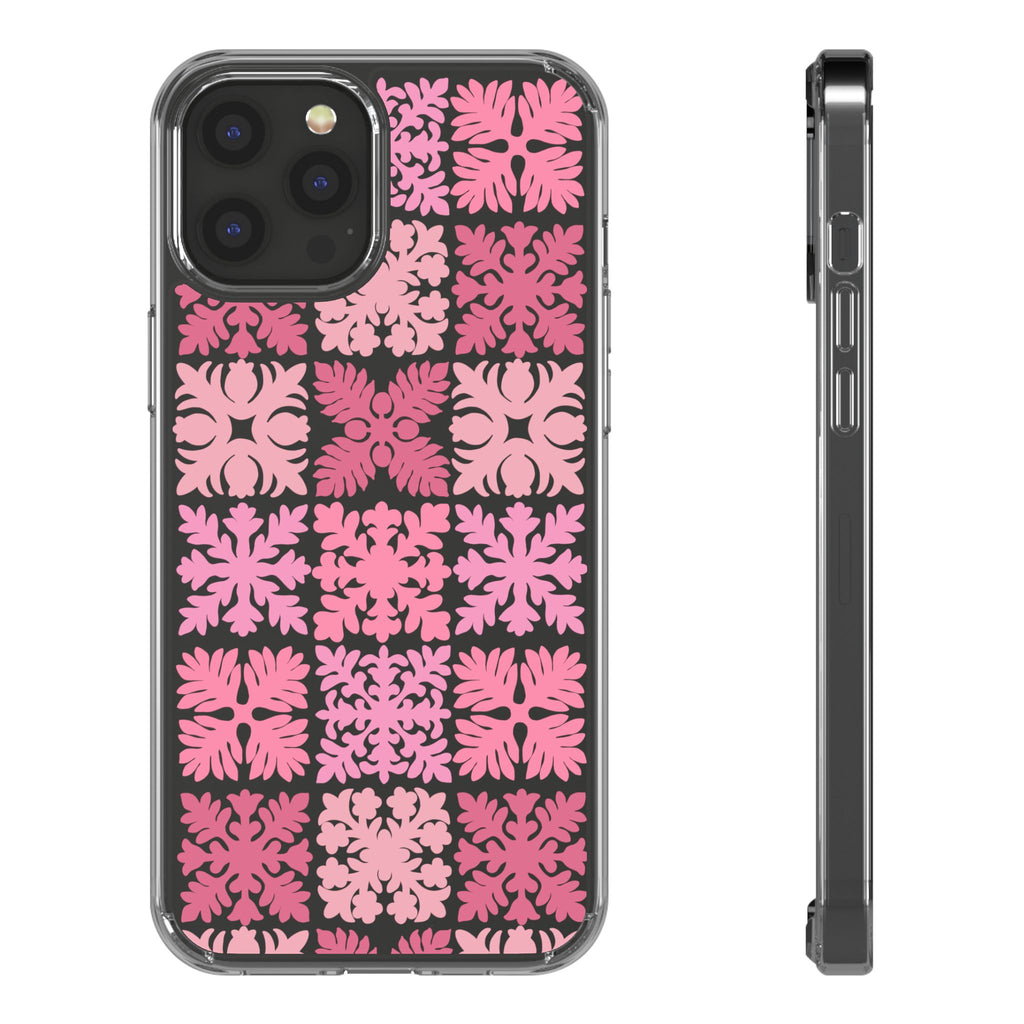 Clear Pink Hawaiian Quilt Standard