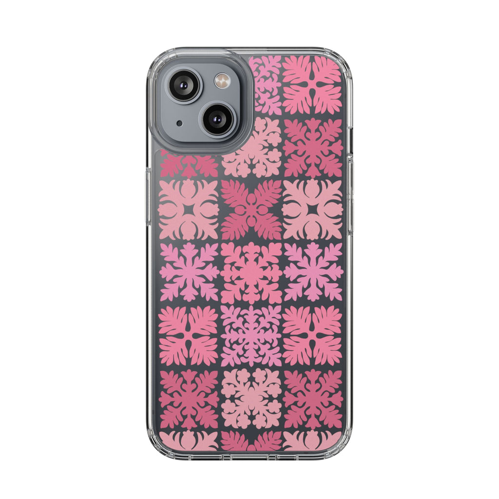 Clear Pink Hawaiian Quilt Standard