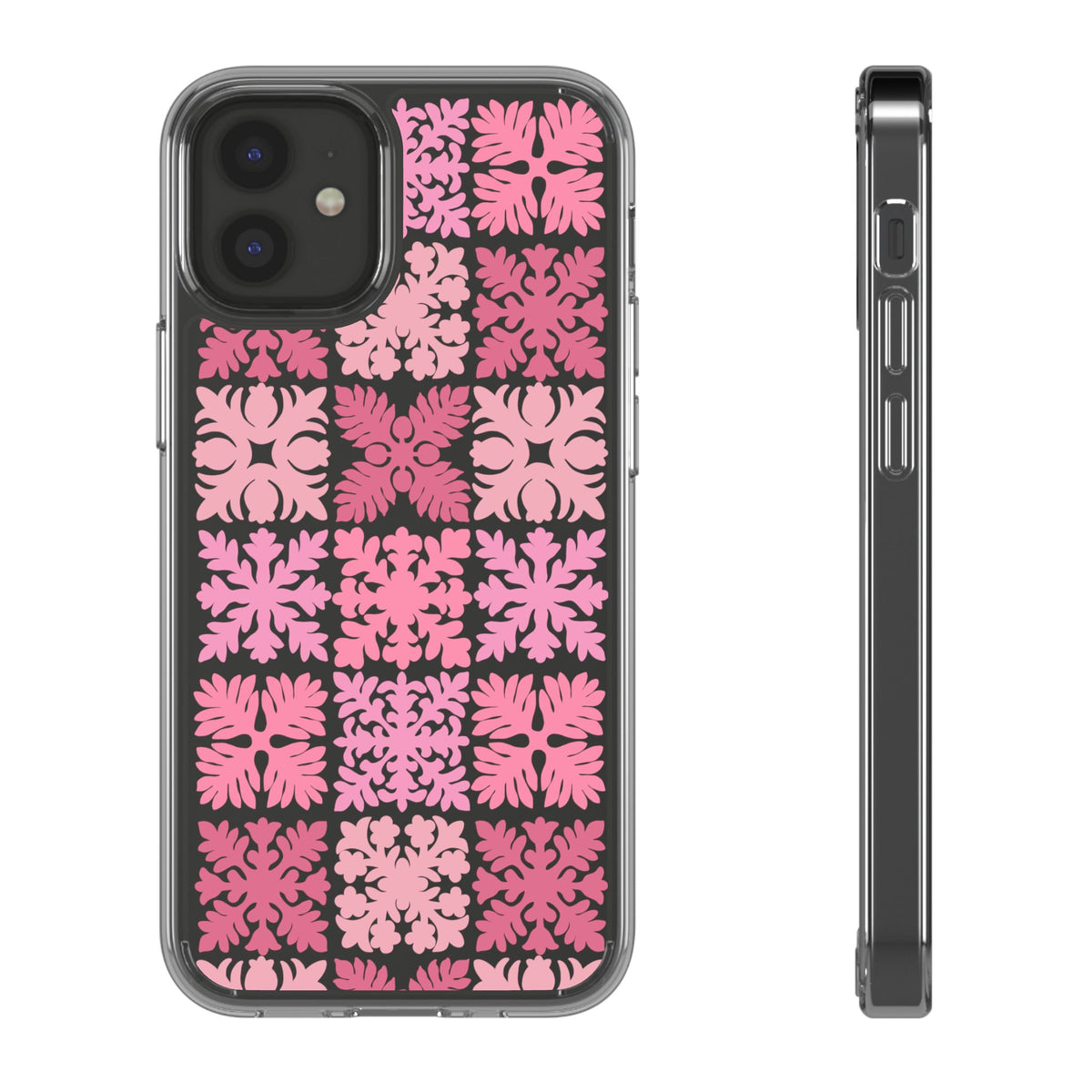 Clear Pink Hawaiian Quilt Standard