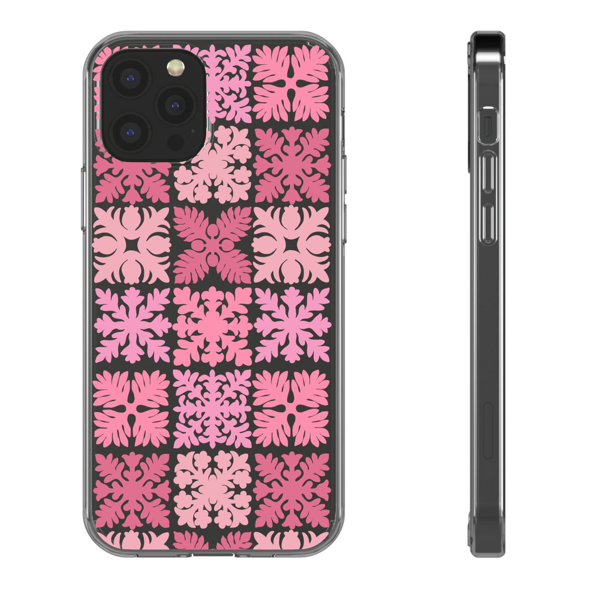 Clear Pink Hawaiian Quilt Standard