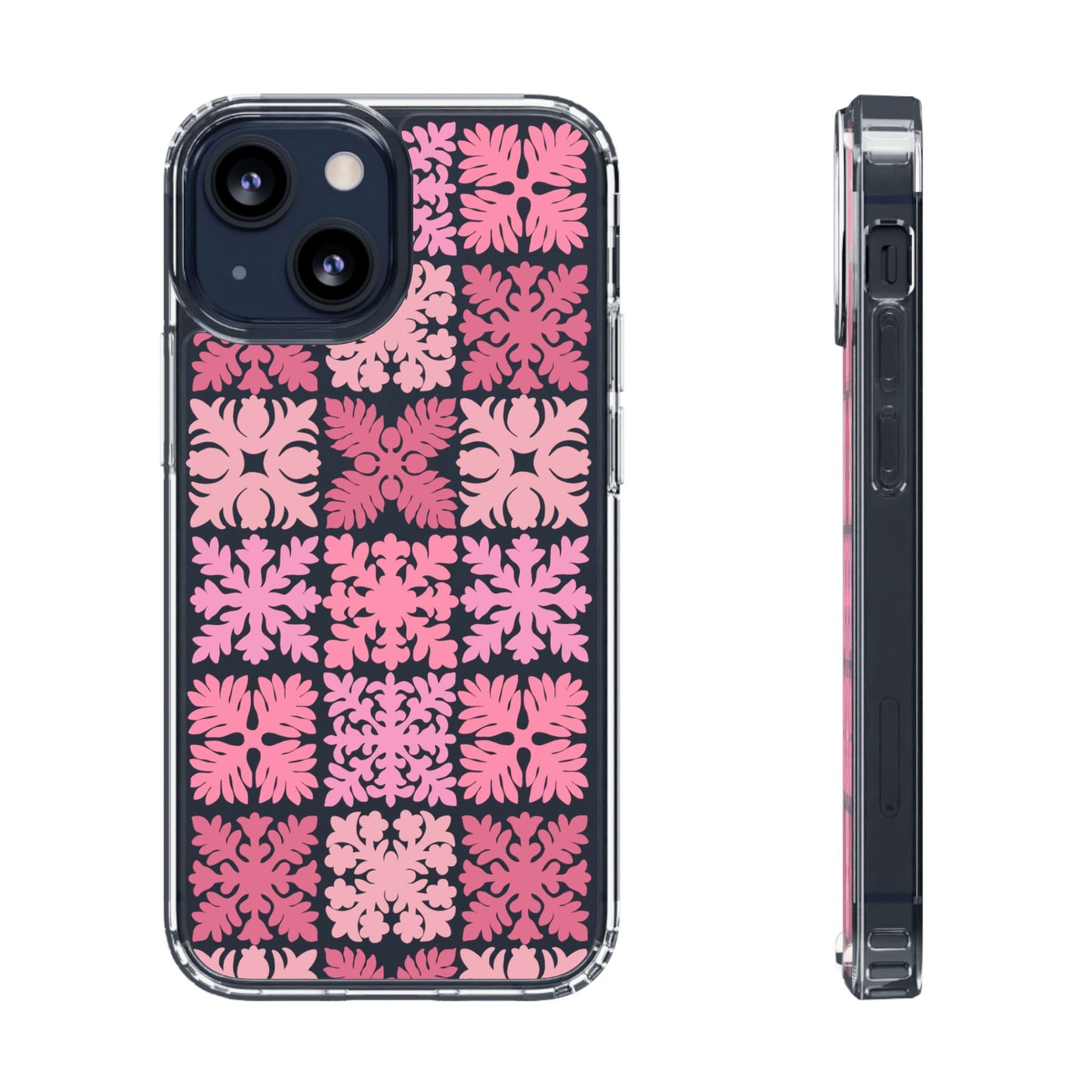 Clear Pink Hawaiian Quilt Standard