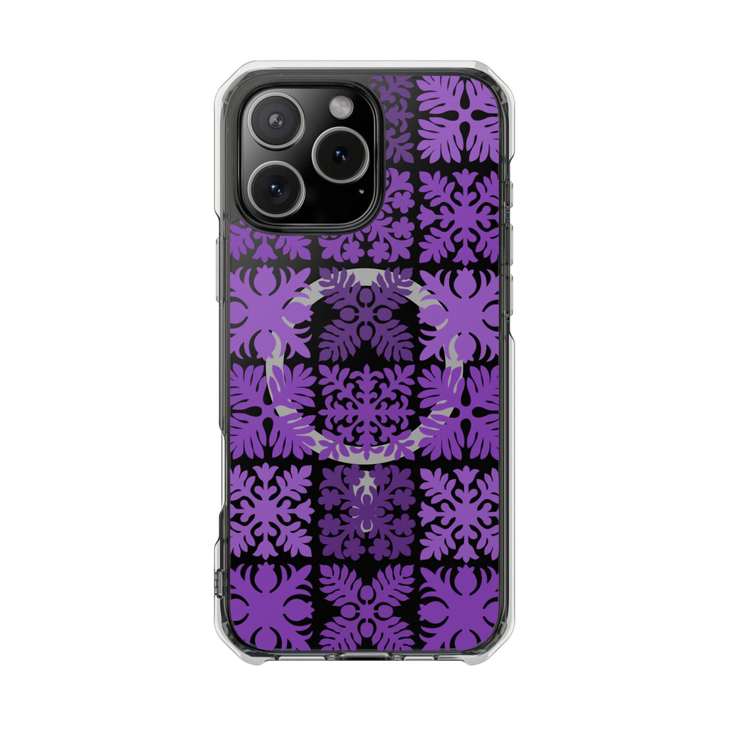 Clear Purple Hawaiian Quilt MagSafe
