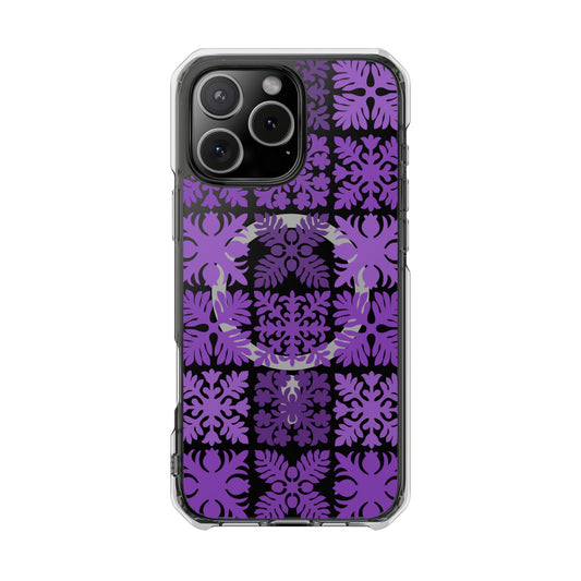 Clear Purple Hawaiian Quilt MagSafe