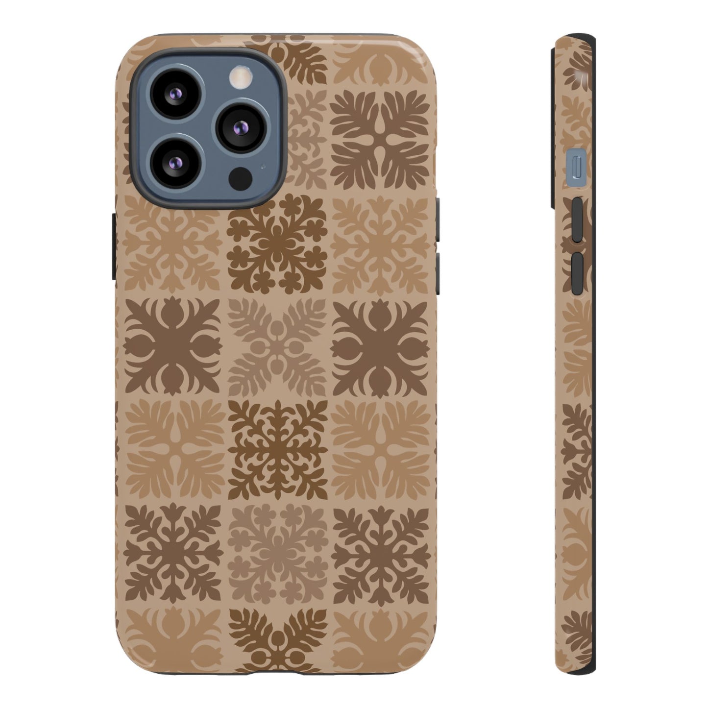 Light Brown Hawaiian Quilt Standard