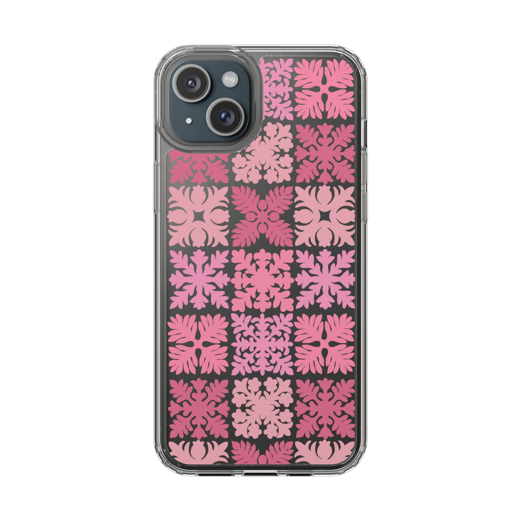 Clear Pink Hawaiian Quilt Standard