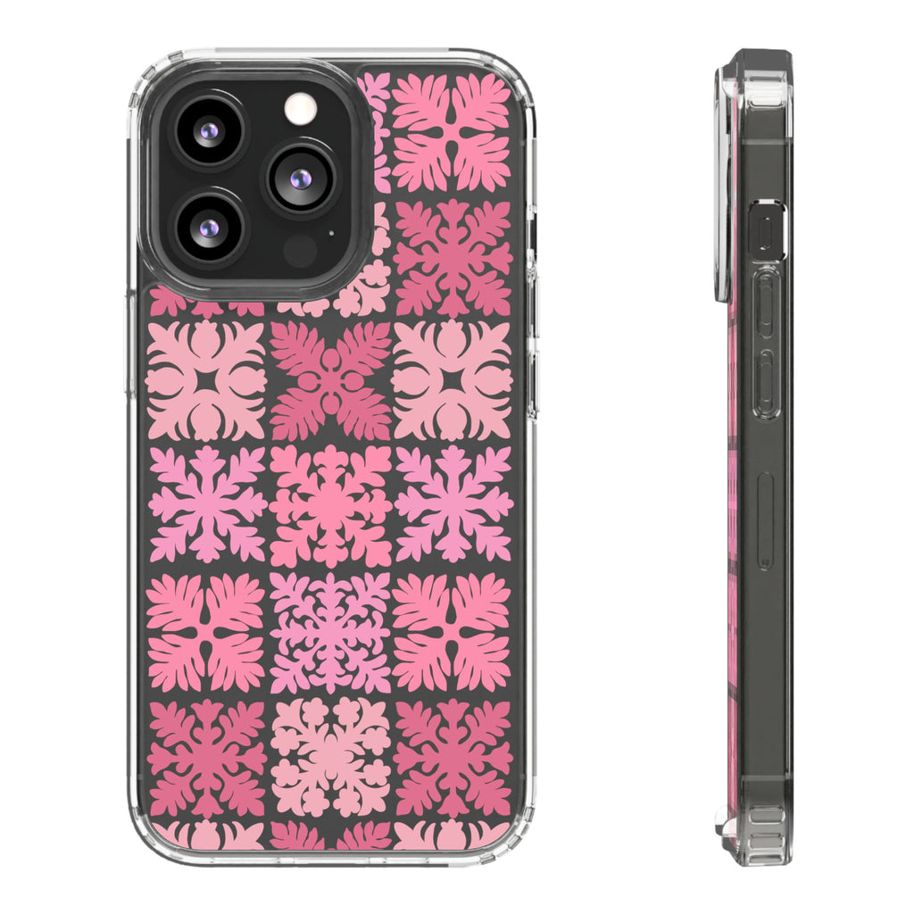Clear Pink Hawaiian Quilt Standard