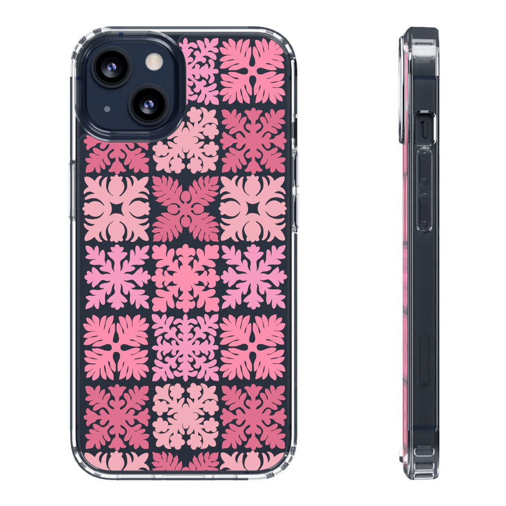 Clear Pink Hawaiian Quilt Standard