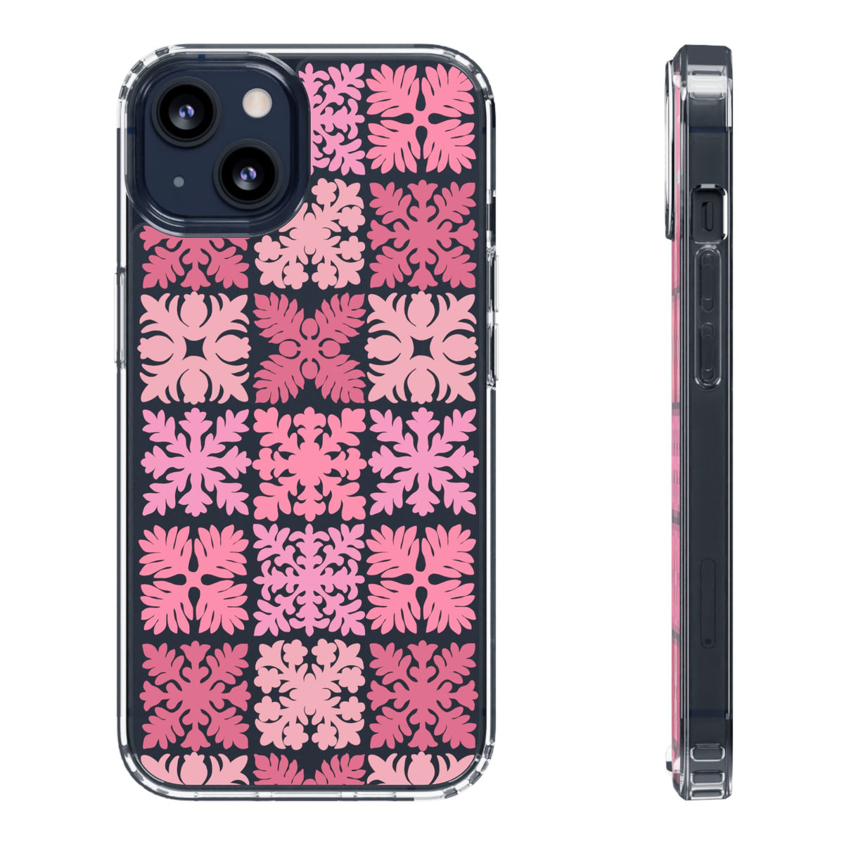 Clear Pink Hawaiian Quilt Standard