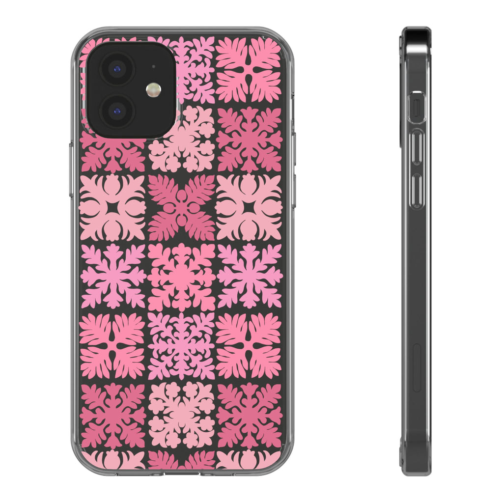 Clear Pink Hawaiian Quilt Standard