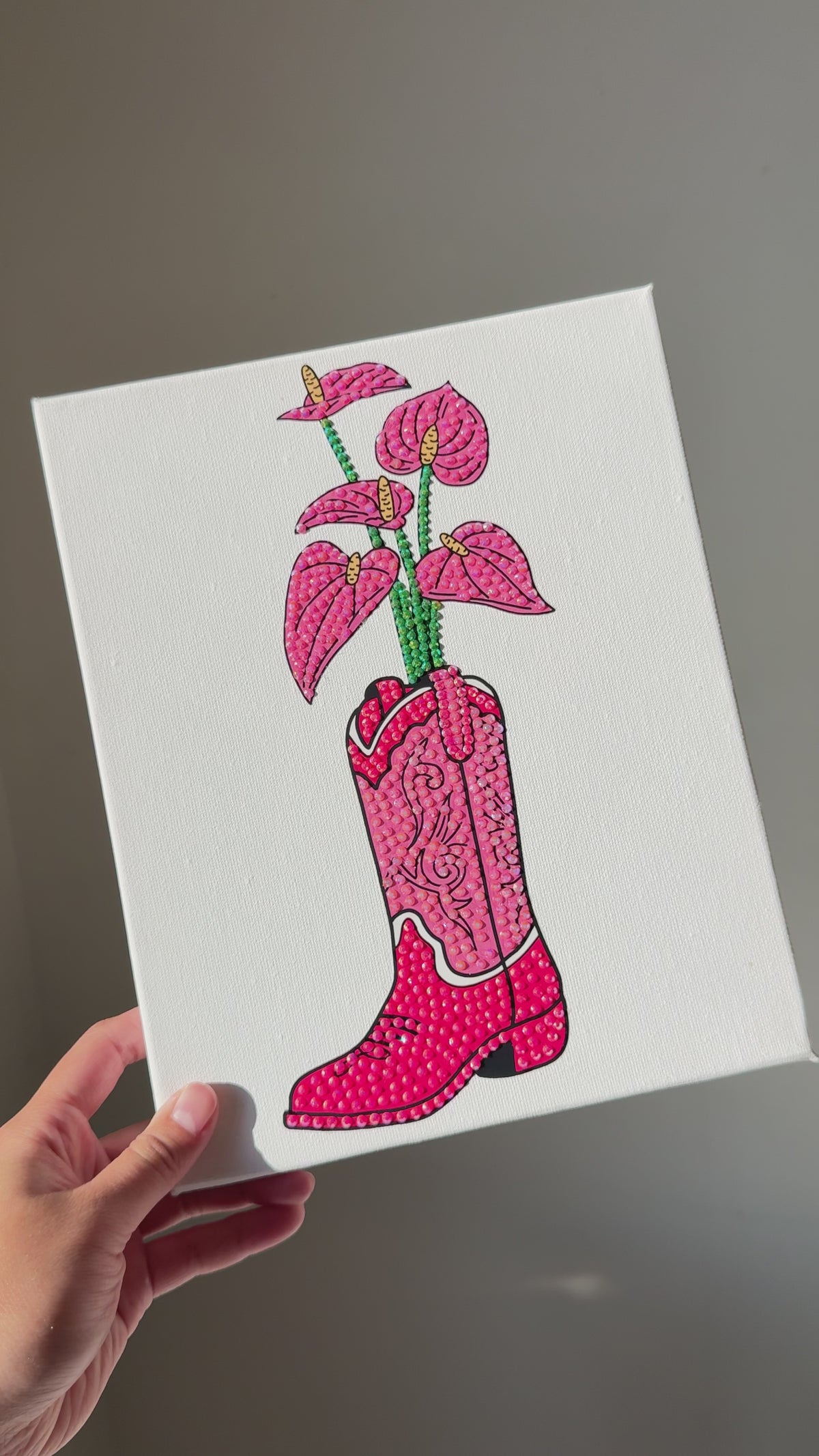 Anthurium Paniolo Boot Bedazzled Canvas Art Kit