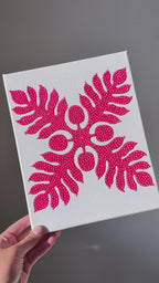 Hawaiian Quilt Bedazzled Canvas Art Kit